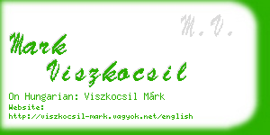 mark viszkocsil business card