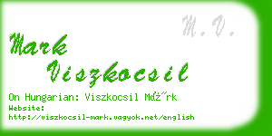 mark viszkocsil business card